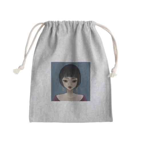 つり目ちゃん Mini Drawstring Bag