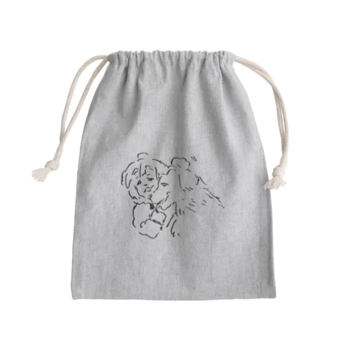 ゴールデンレトリバーとわたし Mini Drawstring Bag