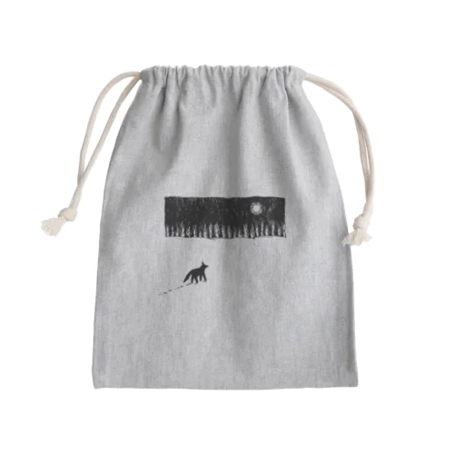 雪原の犬 Mini Drawstring Bag