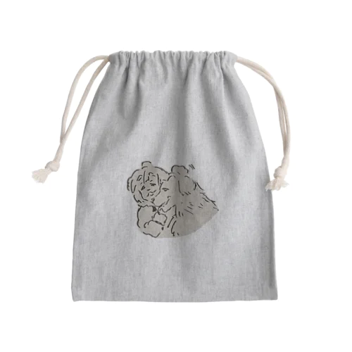 ゴールデンレトリバーとわたし Mini Drawstring Bag