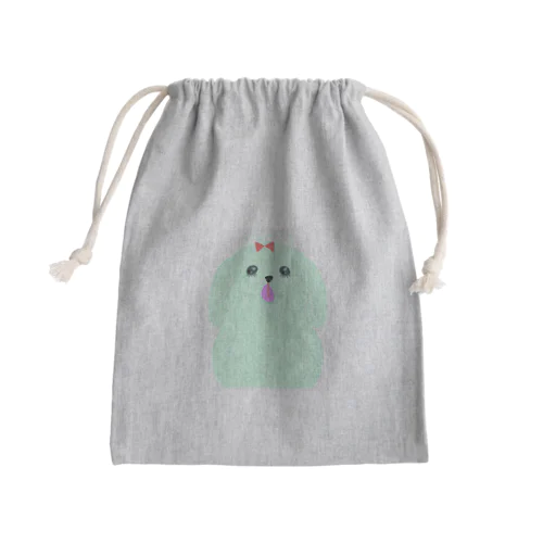 マルチーズ犬 Mini Drawstring Bag