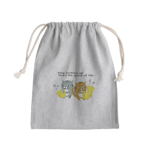 saxcat part2 Mini Drawstring Bag