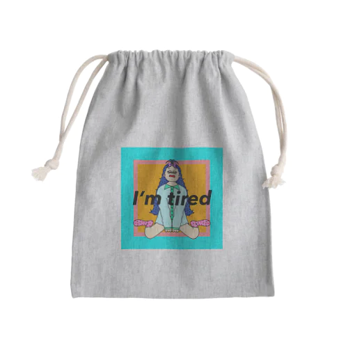 疲れた女の子 Mini Drawstring Bag