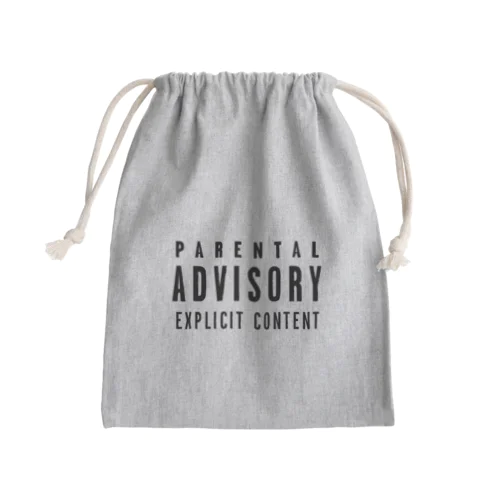 PARENTAL ADVISORY-ペアレンタル アドバイザリー-文字のみロゴTシャツ きんちゃく