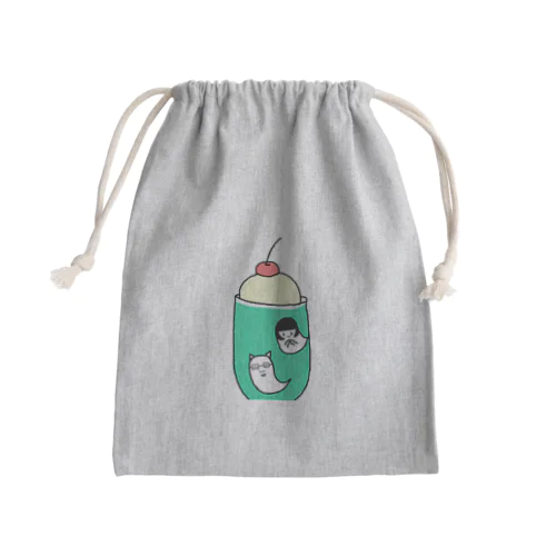 しゅわしゅわクリームソーダ Mini Drawstring Bag