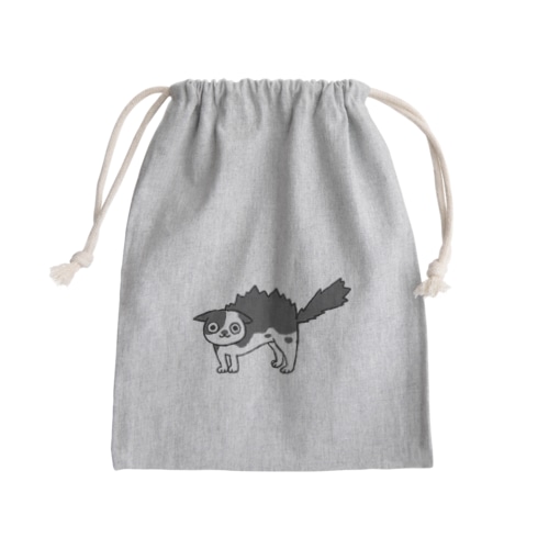 おびえるねこ Mini Drawstring Bag