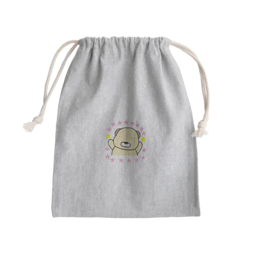 はい☆くまです(お星さまたくさん) Mini Drawstring Bag