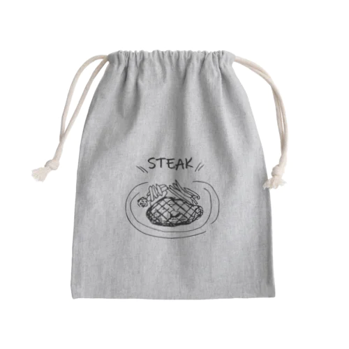 STEAK Mini Drawstring Bag