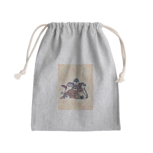 もふもフンボ(ヒナ) Mini Drawstring Bag
