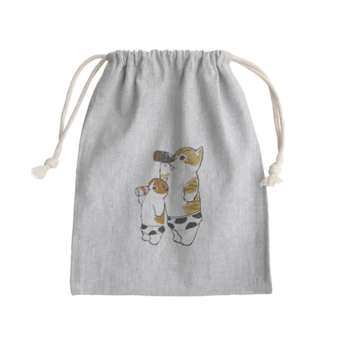 Milkにゃん Mini Drawstring Bag