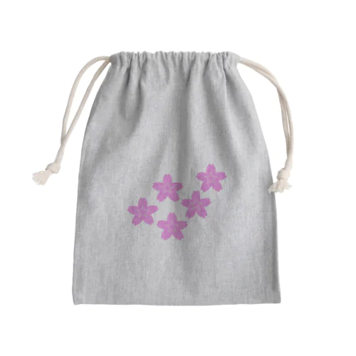 星桜紋（流れ星ピンク）　Star cherry blossom Crest (Shooting star pink）) Mini Drawstring Bag