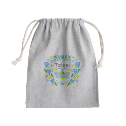 Honey Bee name -BL- Mini Drawstring Bag