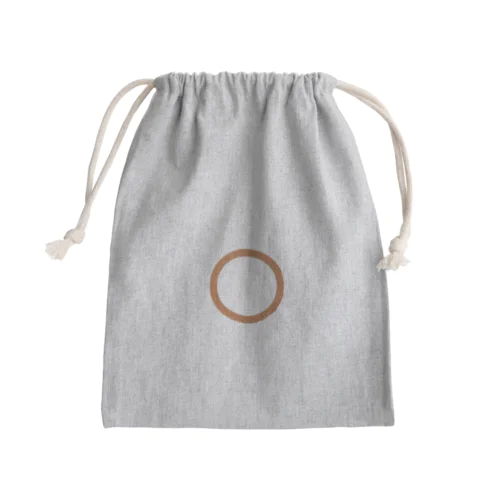 シンプルな丸(ベージュ) Mini Drawstring Bag