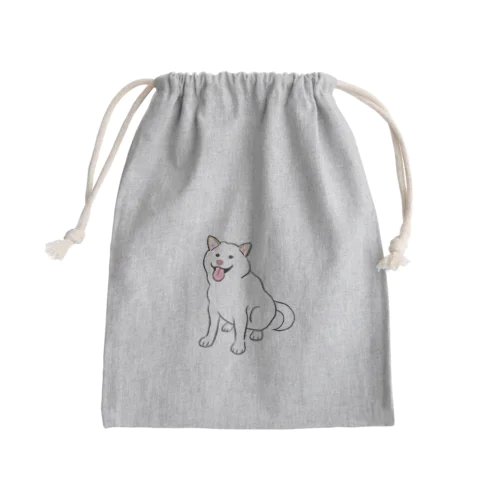 おすわり白柴 Mini Drawstring Bag