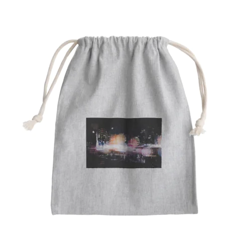 夜の街で Mini Drawstring Bag