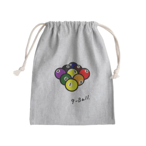 9-ball♪ Mini Drawstring Bag