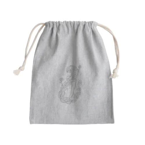 三つ編みちゃん Mini Drawstring Bag