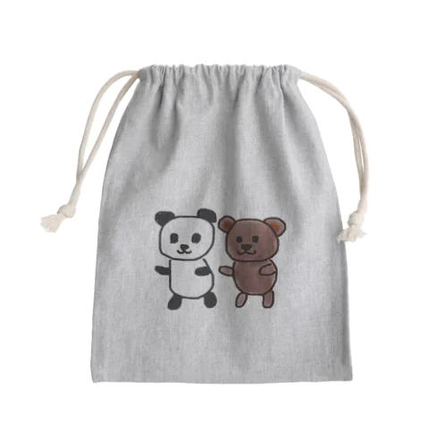 ぱんださんとくまさん Mini Drawstring Bag