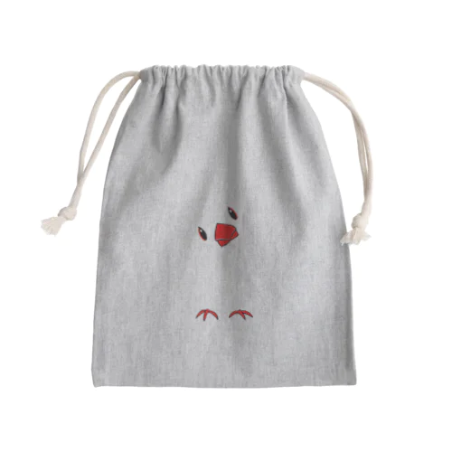 もふがくれ白文鳥 Mini Drawstring Bag