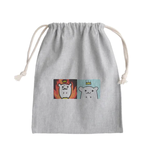 チビ２匹セット Mini Drawstring Bag