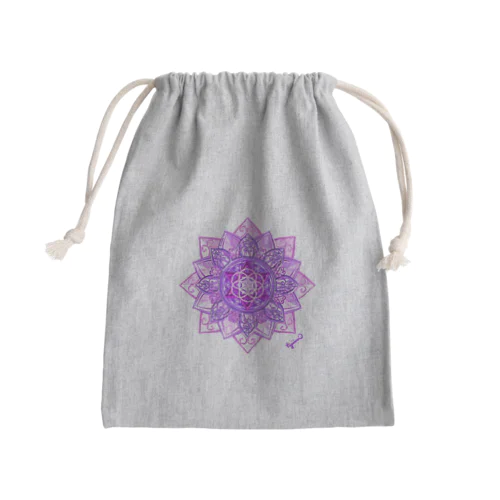 宇宙曼荼羅フラワーオブライフ・六芒星 Mini Drawstring Bag