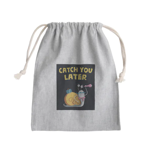 可愛いカタツムリ Mini Drawstring Bag