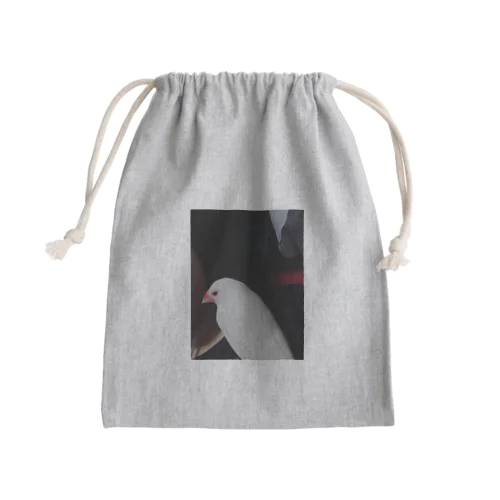 儚げな白文鳥のシロ Mini Drawstring Bag