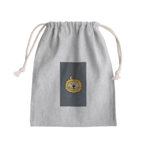 寝ぐせ　ぱぱ　らいおん　sma Mini Drawstring Bag