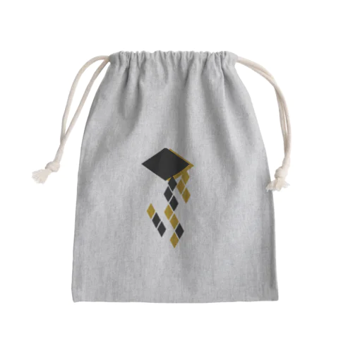 ひしがたの雨 Mini Drawstring Bag