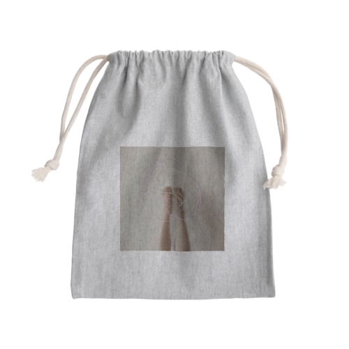 足と芍薬のつぼみ Mini Drawstring Bag