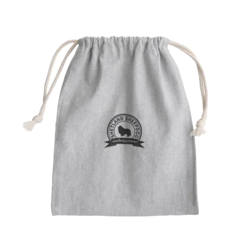 シェルティ シルエット　エンブレム Mini Drawstring Bag