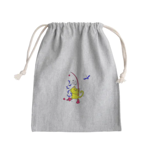 子鮎爆釣り猫さん Mini Drawstring Bag