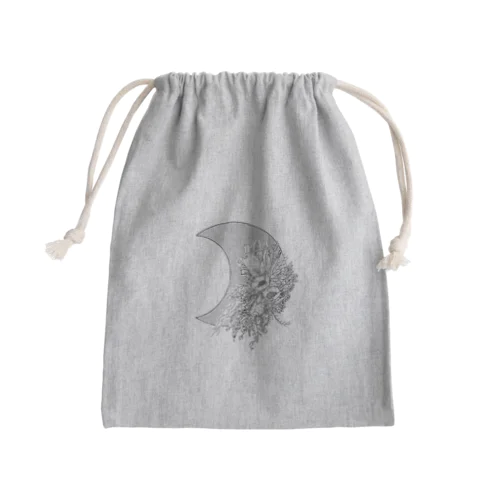 月と花② Mini Drawstring Bag