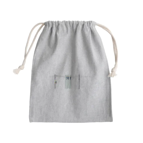 架線工事中 Mini Drawstring Bag