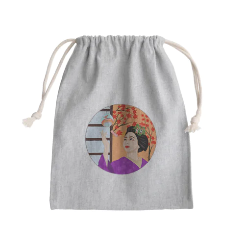 芸妓さんと風鈴🎐👘 Mini Drawstring Bag