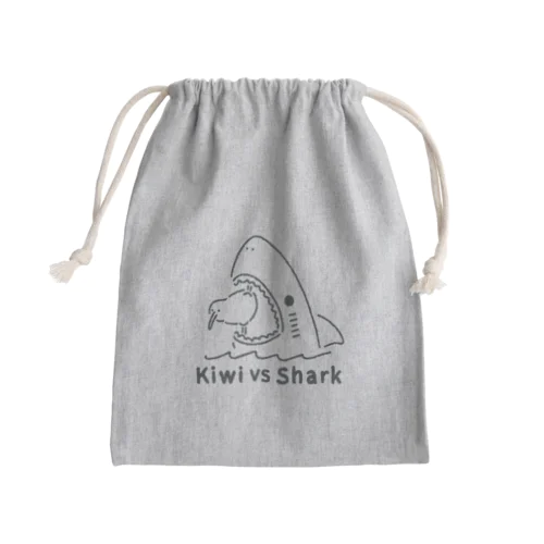 キーウィVSサメ Mini Drawstring Bag