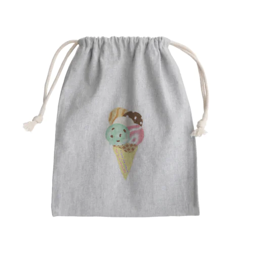 親子コーデ　アイスブーケ・チョコミント Mini Drawstring Bag