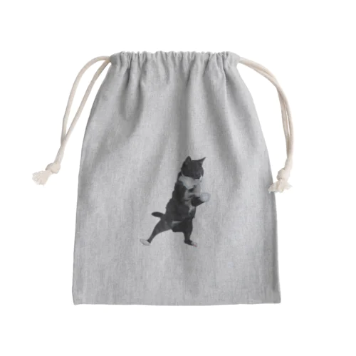 Flying Cat Mini Drawstring Bag
