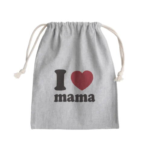 I love mama Mini Drawstring Bag