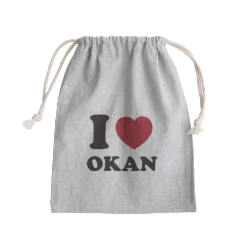 I love okan Mini Drawstring Bag