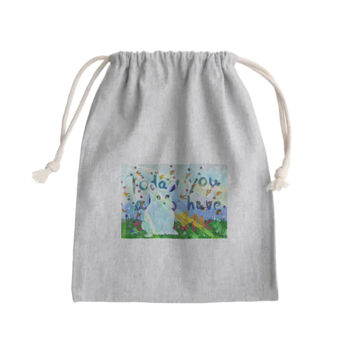 うさぎと小鳥　Harmony Mini Drawstring Bag