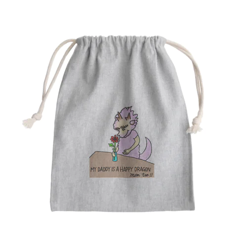 ママもハッピードラゴン！ Mini Drawstring Bag