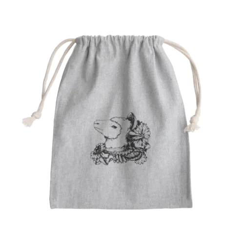 ひつじのご婦人 Mini Drawstring Bag