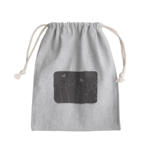 あたまるの絵 Mini Drawstring Bag