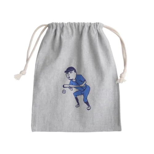 この夏おすすめ！野球デザイン「バント」＜文字なし＞（Tシャツ・パーカー・グッズ・ETC） Mini Drawstring Bag