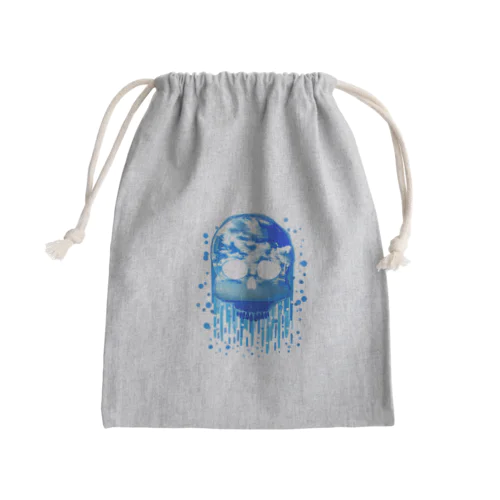 空溶け髑髏 Mini Drawstring Bag