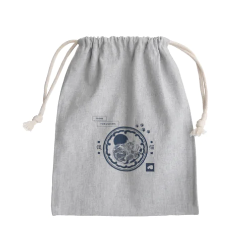 銀猫家紋 Mini Drawstring Bag