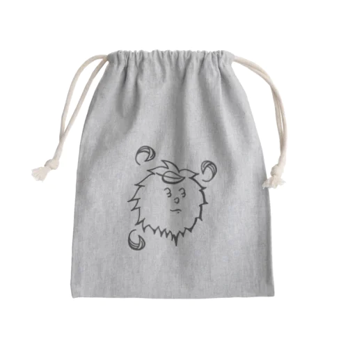 葉ッパサラン黒 Mini Drawstring Bag