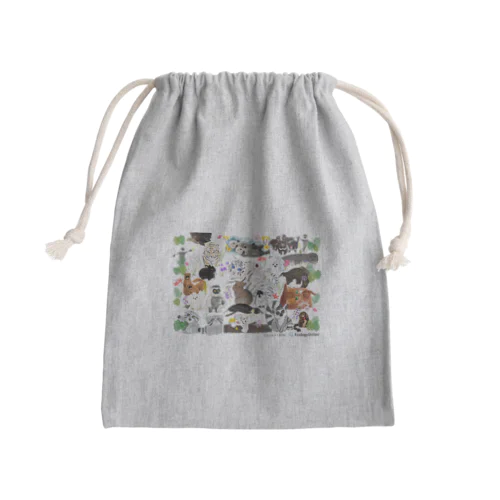 ぎゅぎゅっと絶滅危惧種 Mini Drawstring Bag