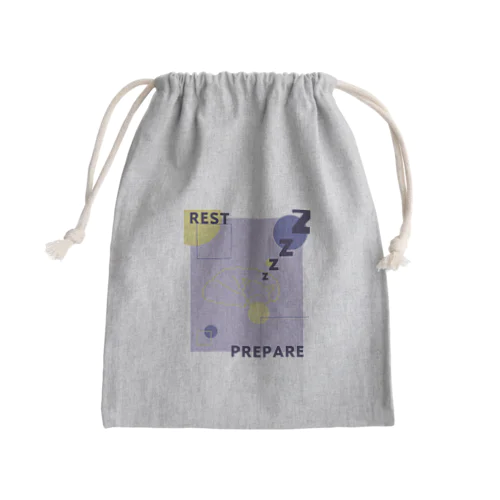 REST/PREPARE Mini Drawstring Bag